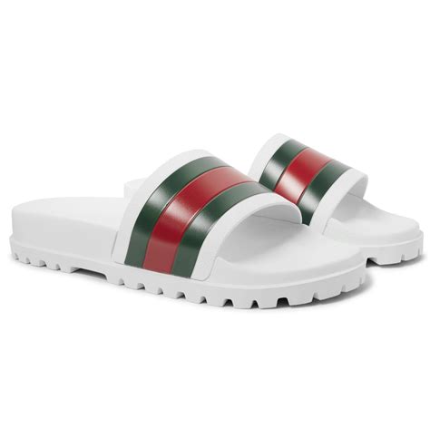 white mens gucci slides|Gucci slides men real.